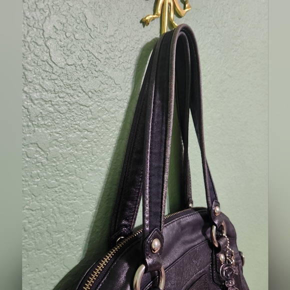 Coach Poppy Black Shimmer Convertible Crossbody - Picture 11 of 16